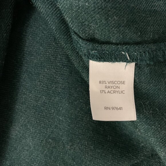 J Jill Petite Green Dress Small Long Sleeve Boho Cottagecore Modest Work Casual - Picture 6 of 6